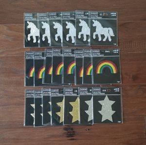 Artminds Iron-On Unicorn Rainbow Star Patch Glitter Craft
